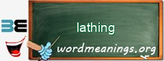 WordMeaning blackboard for lathing
